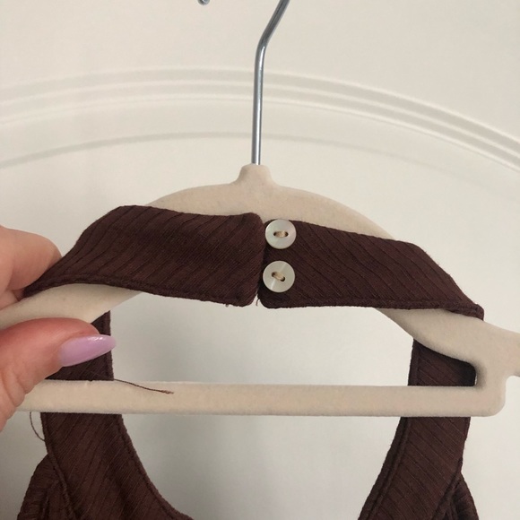 Mocha rubbed halter cutout dress - Picture 5 of 9